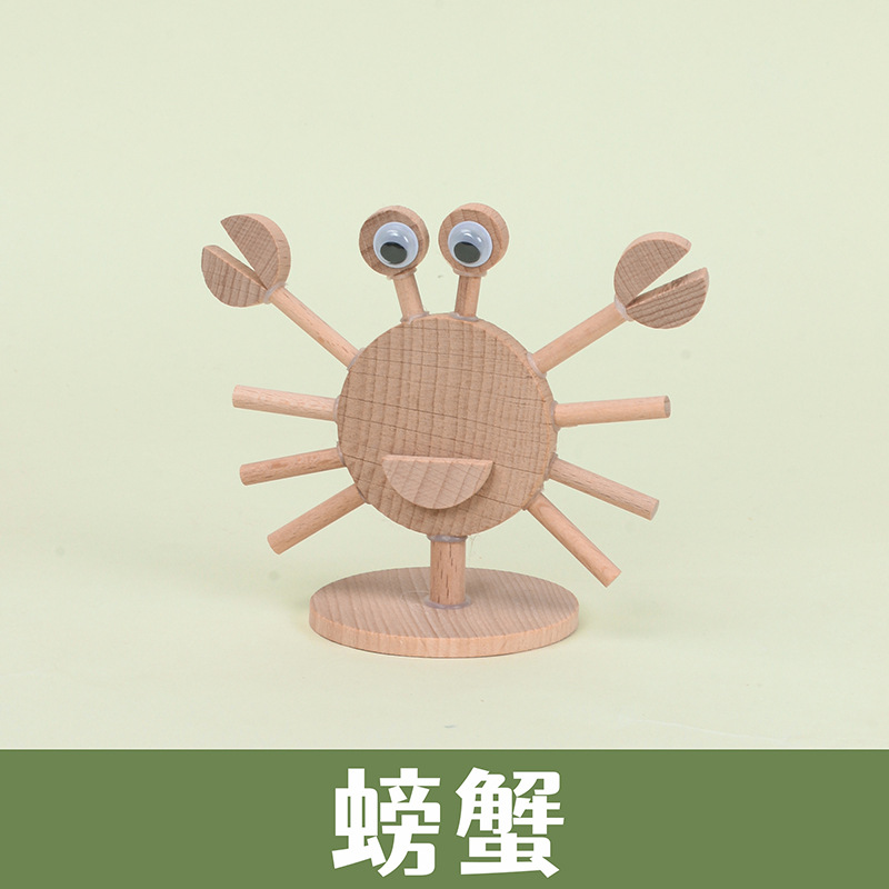 Paquete de material de bricolaje para niños creativos, arte en madera, animales, estacas de madera, ramas, área de jardín de infantes, juguetes hechos a mano