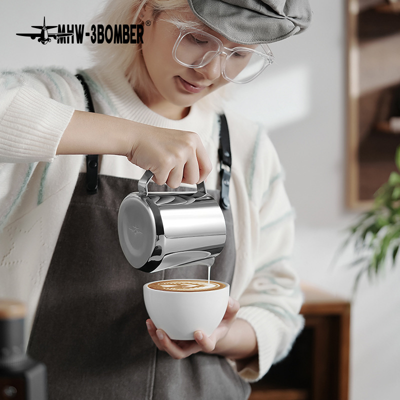 MHW - 3BOMBER bombarder GT taza de café italiano en forma de U boca de taza de burbuja de leche profesional