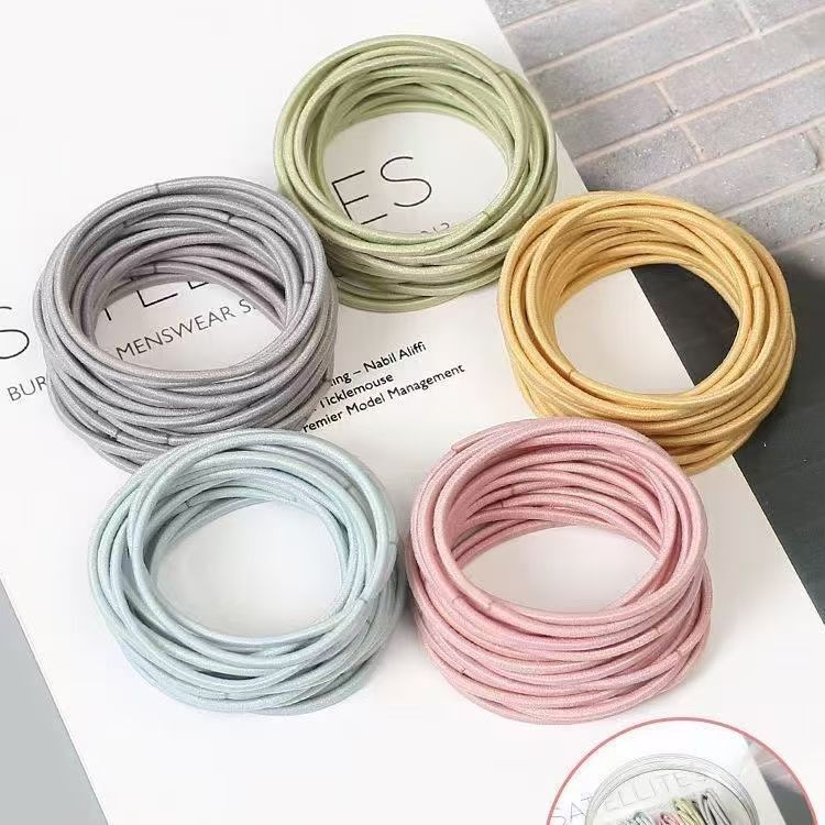 Simple Hair Tie, High Elasticity, Knotted, Durable Hair Rope, Hair Rubber Band for Women, Black Hair Tie, Hair Care, Traceless