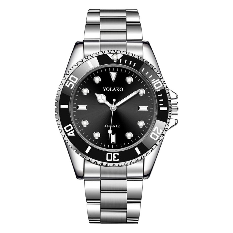 Manufacturer Wholesale Popular Green Water Ghost Watch Men's Watch Fashion Steel Strap Quartz Watch Men's Watch Yolako