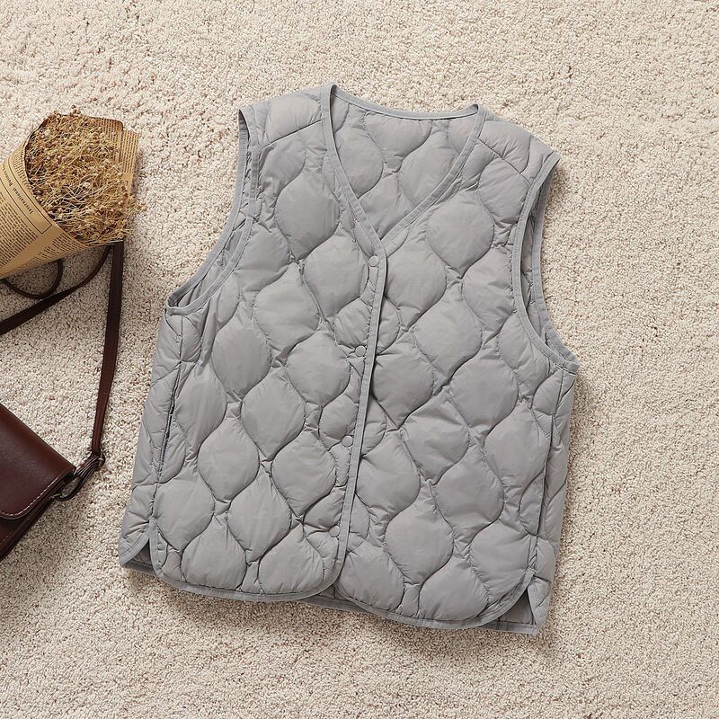 2026 Autumn and Winter New Style down Jacket Women's Vest Casual Lightweight Versatile White Duck down Warm Slim Fashion Jacket 2026 Autumn and Winter New Style down Jacket Women's Vest Casual Lightweight Versatile White Duck down Warm Slim Fashion Jacket
