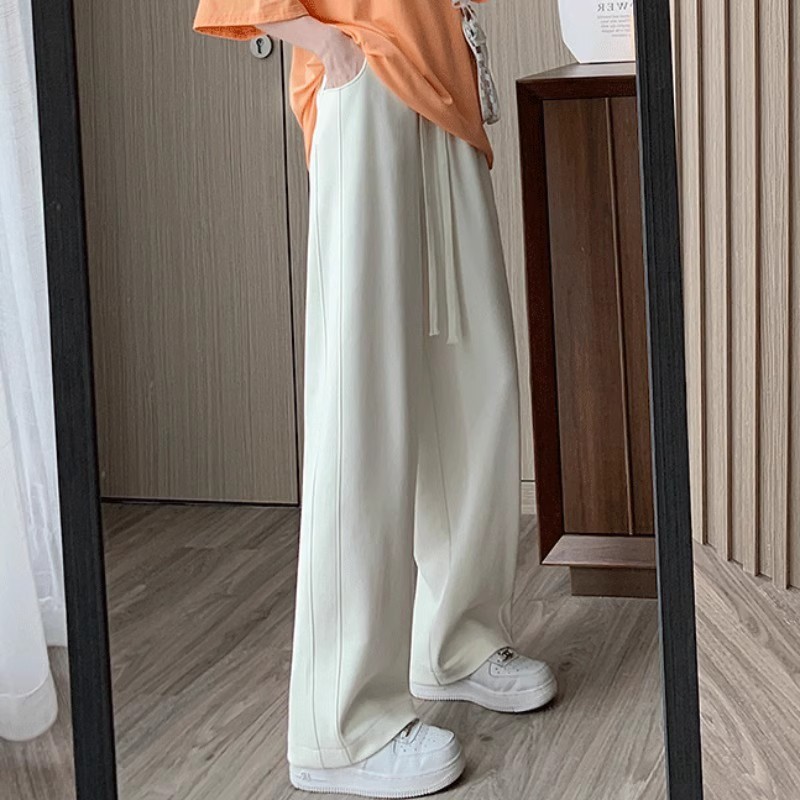 秋冬季女梧桐裤宽松长裤阔腿裤百搭高腰显瘦垂感直筒春秋运动裤子|undefined