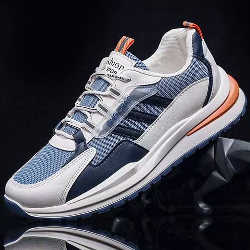 Zapatos deportivos de color rojo de moda de suela gruesa ligera al aire libre zapatos de corrida de malla al por mayor