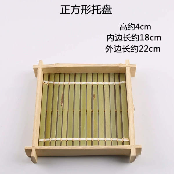 T^Handmade bamboo weaving products Bamboo weaving products Creative decoration Home dustpan tray Household small bamboo tray round