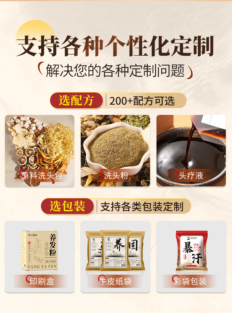Postpartum Herbal Hair Wash Pack He Shou Wu Soap Pod 10 Herb Shampoo Powder Scalp Care 900g overview