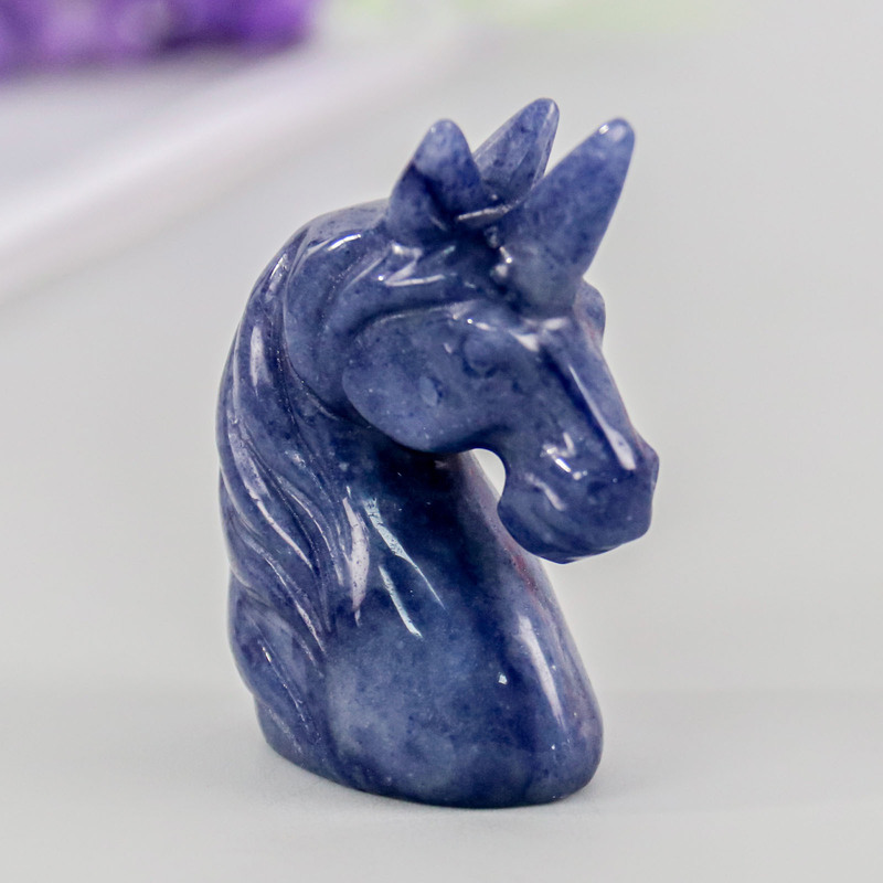 2.5inch ユニコーンヘッド工場直販翡翠彫刻装飾品卒業記念品|undefined