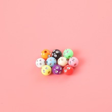 厂家供应批发环保亚克力8MM银钻珠混色散珠diy串珠手链耳环项链
