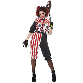 M-XL 新款 万圣节服装 丧尸小丑服 马戏团僵尸服表演COS服 角色服