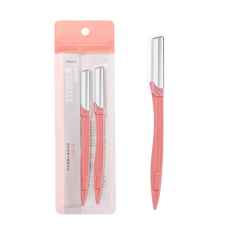 Chuanqi'Er 3-Piece Eyebrow Trimming Knife Set, Safe Micro-Distance Eyebrow Razors, Shaving Tool Blades Made of Stainless Steel Chuanqi'Er 3-Piece Eyebrow Trimming Knife Set, Safe Micro-Distance Eyebrow Razors, Shaving Tool Blades Made of Stainless Steel