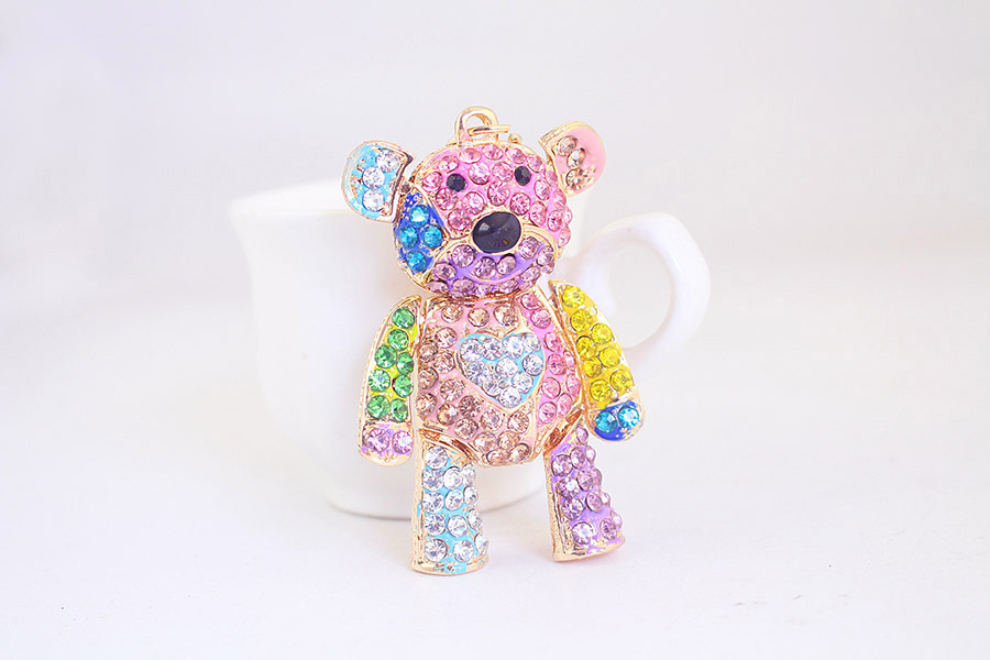 58g Weight Keychain Classification 1 Piece Quantity Housewarming, Graduation Occasion Zinc alloy Material Bear Pattern Unisex Gender Cute Style Cute Bear Zinc Alloy Unisex Keychain 11