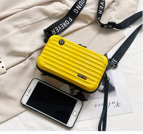  new small square bag, cross-body bag, cosmetic bag, shoulder bag, PVC hard shell bag, foreign trade style trendy bag, casual bag