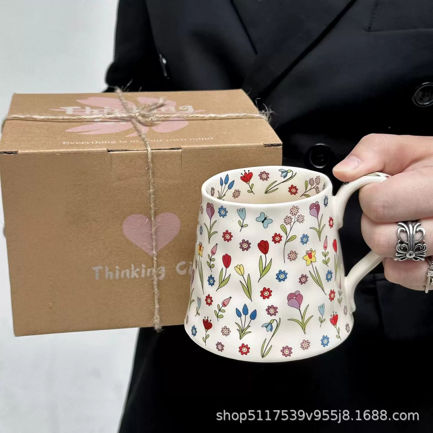 Кружка Mug, премиальная легкая керамическая чашка cartoon с большой емкостью, 400/600 мл, опция подарочной коробки