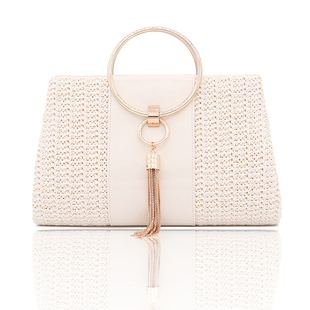 Factory direct 2020 new straw mat retro dinner gift bag ladies handbag -252