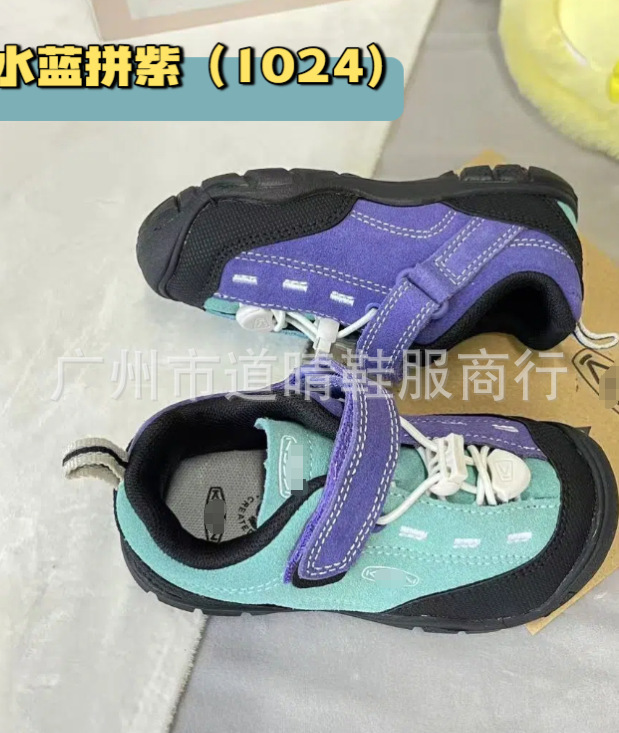 KN003 科恩纯原keen 升级版新款翻毛皮网红儿童魔术贴麓皮童鞋|undefined