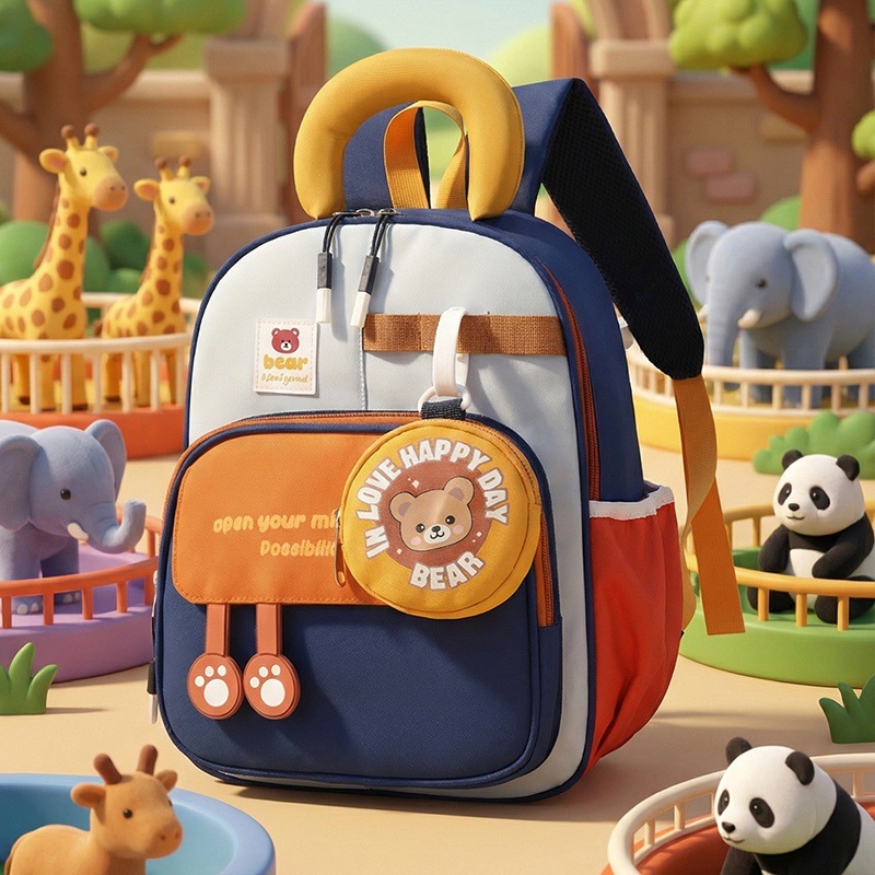 Children's Schoolbags, Cartoon Animation, Contrasting Colors, High-Looking Backpacks, Preschool Children's Backpacks, Kindergarten Schoolbags