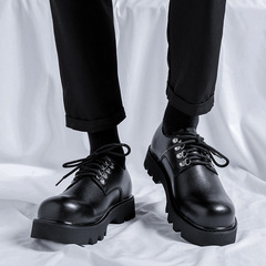 Men's shoes 2023 new British trendy shoes low-cut Martin boots spring and autumn hairstylist large leather shoes 9901-R