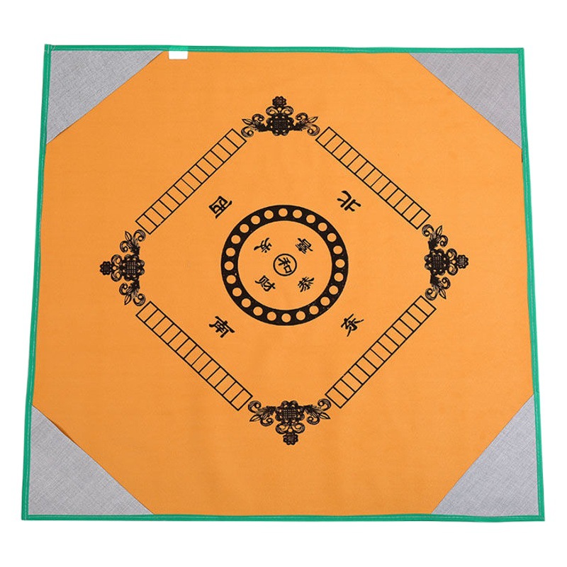 Thickened Mahjong Tablecloth Mahjong Mat Large Square Silencer Mahjong Cloth with Pocket Non-slip Mahjong Tablecloth