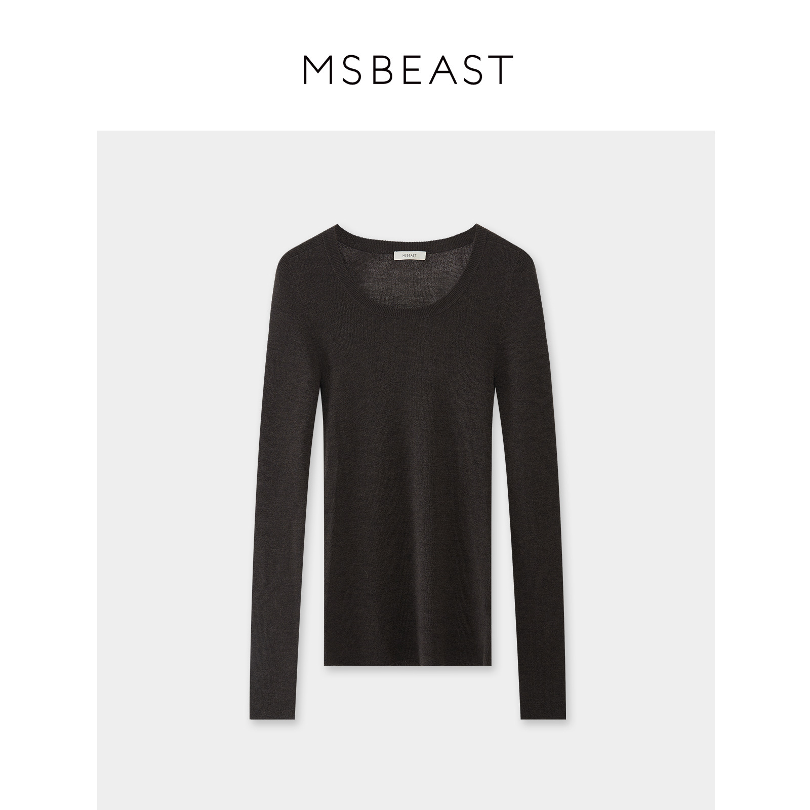 혼합 흑단 브라운 [피부 친화적인 U넥] [두꺼워짐]