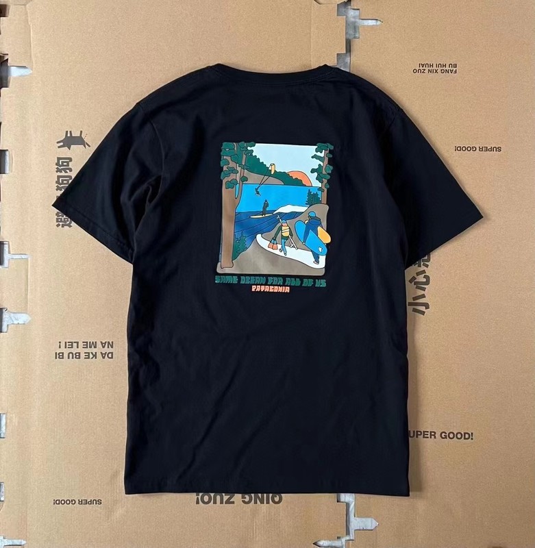 外国貿易夏の山峰プリントカジュアルゆるい丸首半袖tシャツ男女カップル服|undefined