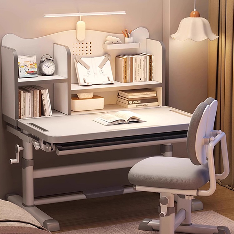 Children's Study Desk 2025 New Model Adjustable Height for Middle and Primary School Students Writing Desk and Chair Full Set