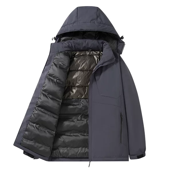 Winter New Outdoor Men's Detachable Hat Thickeneded Cold-Proof, Warm and Windproof Cotton Coat Sports Casual Cotton Jacket