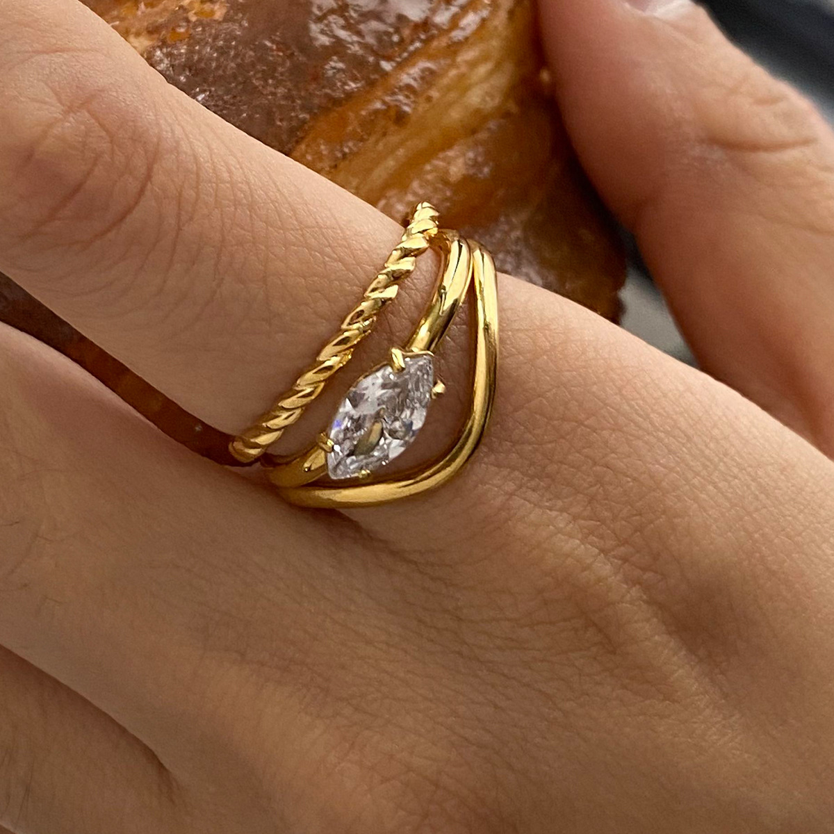 9g Weight Rings Classification One Size Ring Size 1 Piece Quantity Holiday, Daily Occasion 304 Stainless Steel Material Geometric Pattern All Seasons Season Women's Gender Plating Design Retro, Classic Style Style Wholesale Jewelry Retro Classic Style Geometric 304 Stainless Steel Plating Rings 2