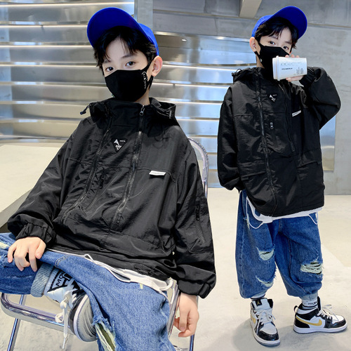 Spring and Autumn children's clothing, Korean style new children's suits, boys' jackets, street-friendly and handsome, middle-aged and older children's spring clothing, baseball uniforms, trendy