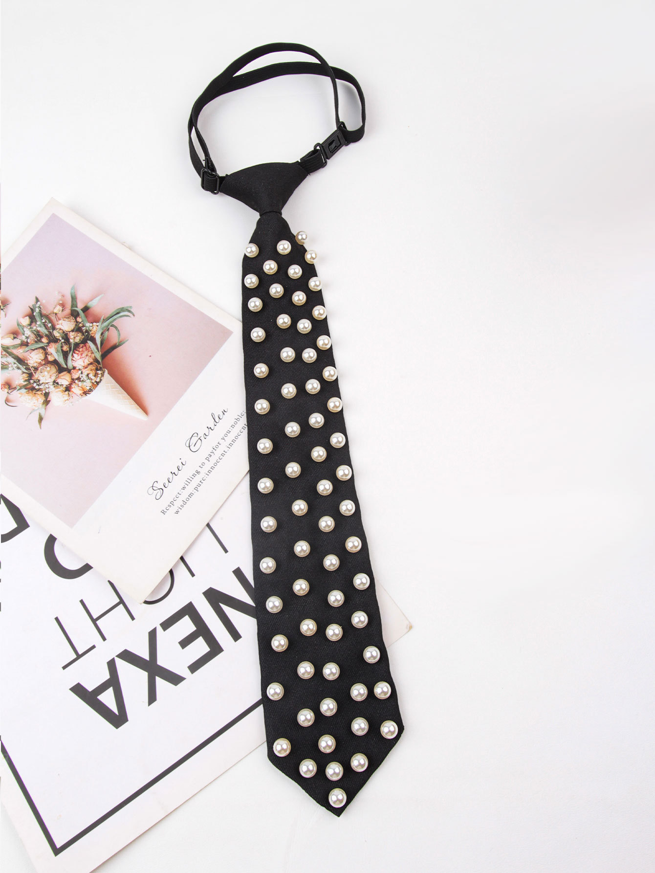 クロスボーダーの軽い豪華な黒いドリルのネクタイは怠け者のネクタイを調節できます。