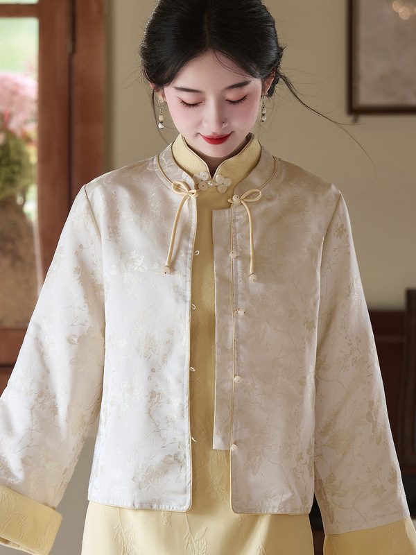新中式国风提花短外套早秋高级感气质绝美百搭复古风显瘦女日常|undefined