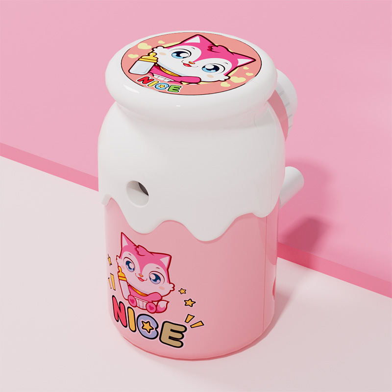 Material de papelería de aprendizaje 7982 sacapuntas de biberón sacapuntas lindo para niños sacapuntas de núcleo de acero de aleación sacapuntas