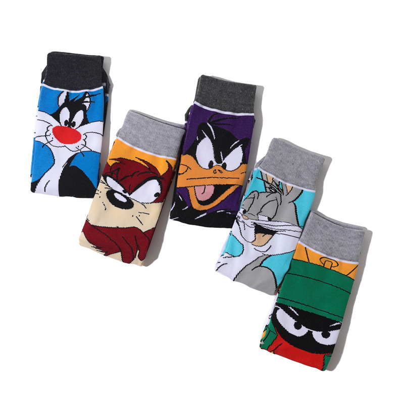 Wholesale Trendy Men'S Cotton Cartoon Tube Socks Stockists Women'S Animation Personalized Socks-5Prs 25 Undefined