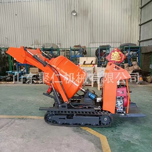 Tırtıllı özüboşaldan betonqarışdıran avtomobil, mobil sement qarışdırıcı