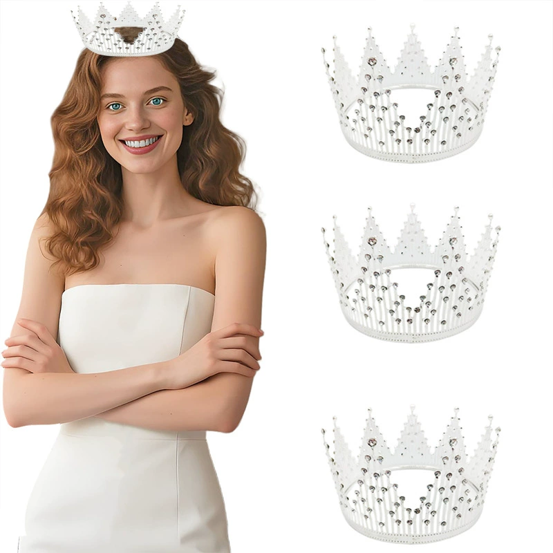 Красочные украшения для торта с короной из бисера для взрослых и детей, королева, свадебные аксессуары для выпечки с жемчугом, популярная открытка на день рождения