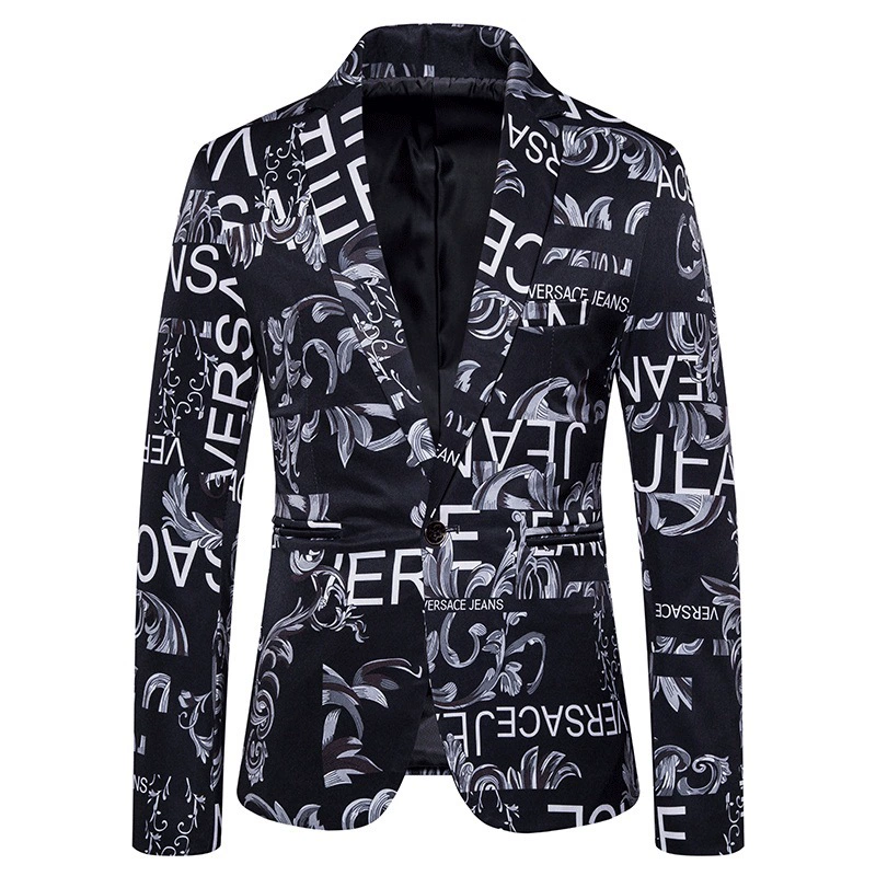 Стильный костюм, пиджак, slim fit, цветочный принт