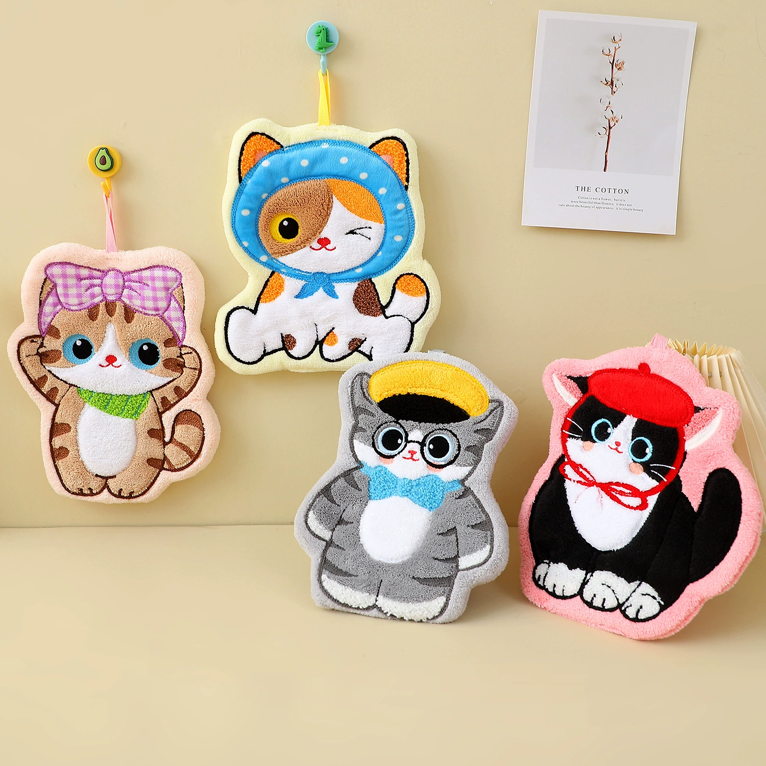 Внешняя торговля бежит котенок полотенце утолщенный коралловый бархат