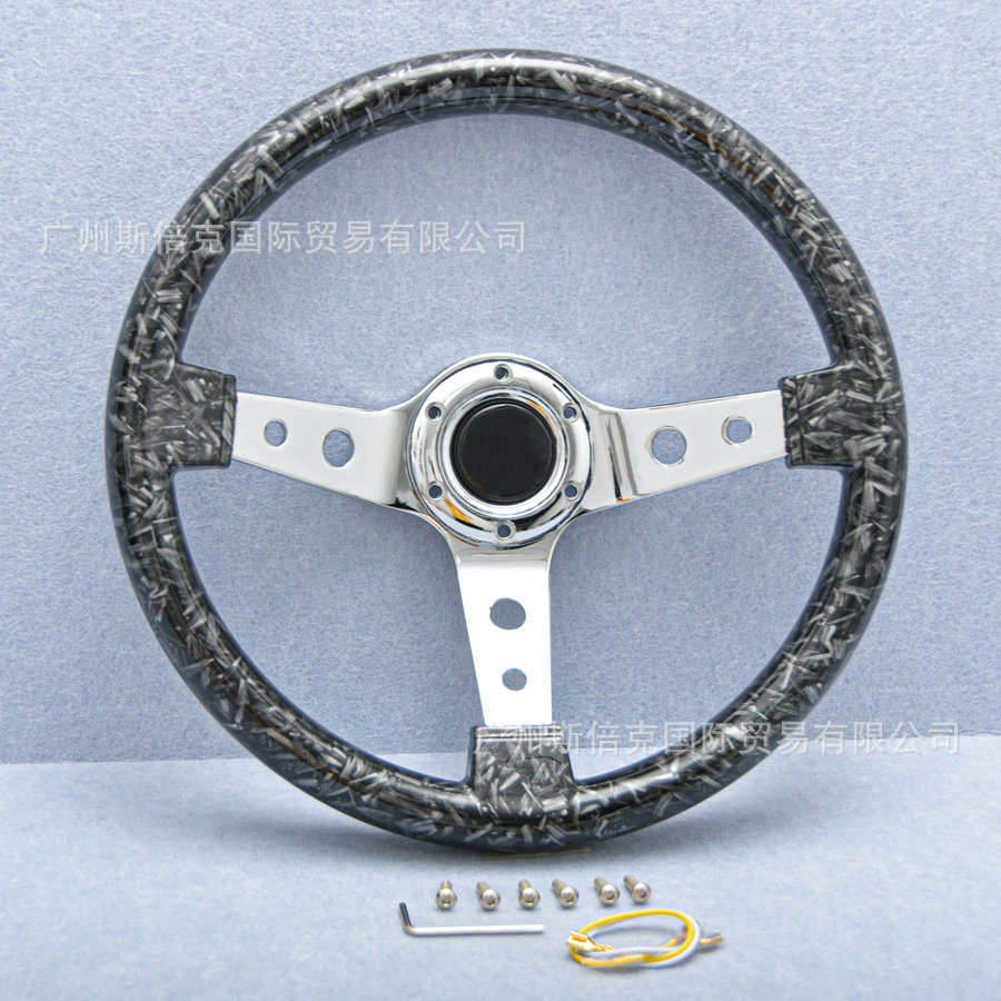 Трансграничная модификация автомобиля 350 мм рулевое колесо с круглым отверстием коричневый мрамор вогнутый руль