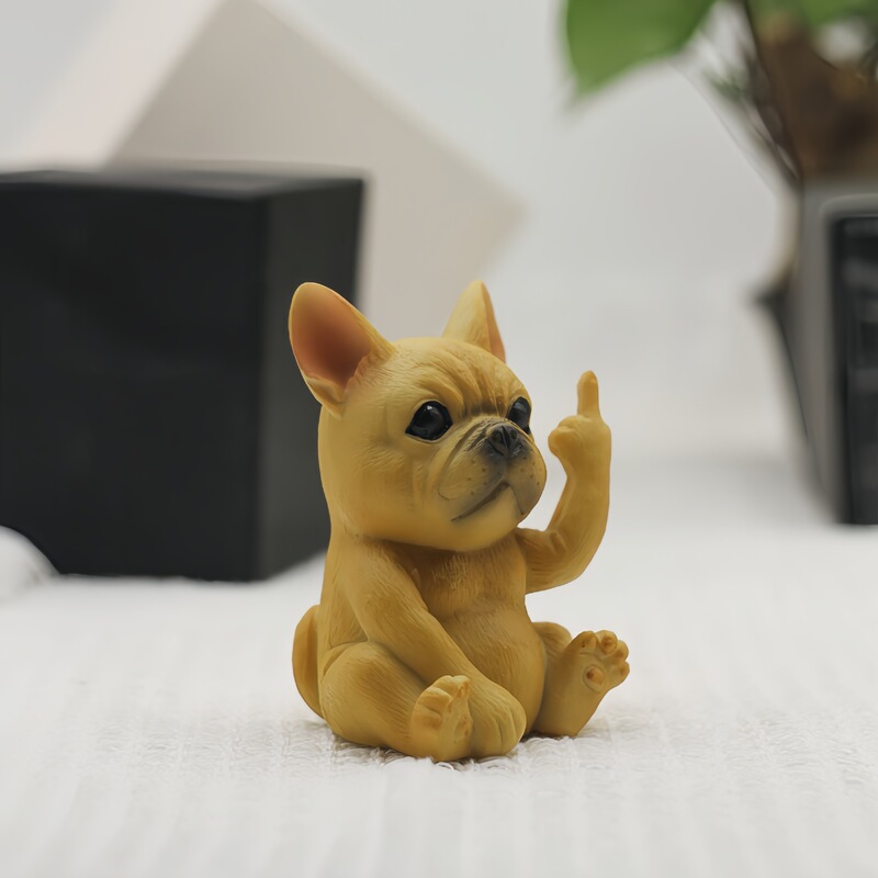 国境を越えた新製品、かわいくて面白い動物、中指の動物の像、樹脂製のデスクトップ装飾品、ギフト|undefined