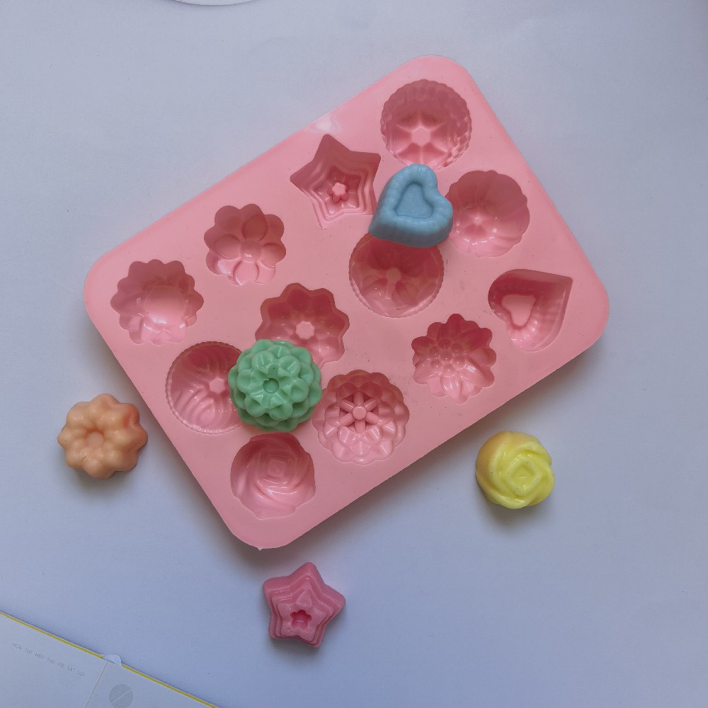 12 flores 419 pastel de chocolate molde de silicona molde de jalea torta molde de pan herramientas de horneado