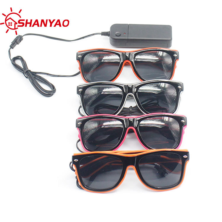 Gafas luminosas EL para baile y entretenimiento, moda, accesorios animación