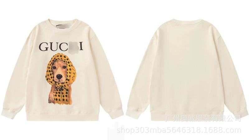 跨境25ssG家新款秋冬季高品质男女情侣款时尚休闲宽松圆领卫衣|undefined