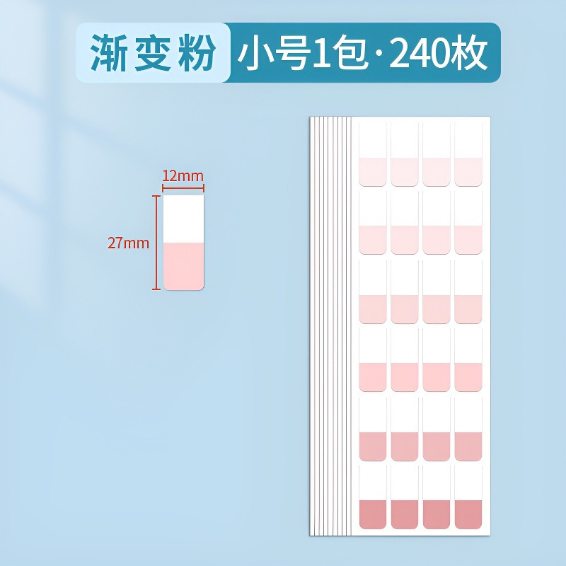 Pequeño rosa degradado (hoja grande)