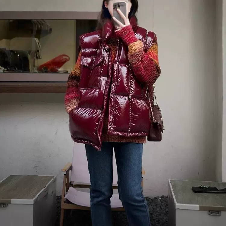 帽袖可拆多穿秋冬新款连帽美式高品质羽绒背心马甲90白鸭绒批发专