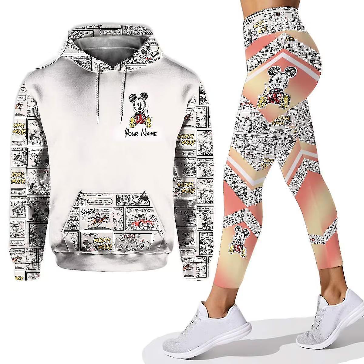 AliExpress Amazon estilo europeo y americano ropa de mujer 3D impreso Mickey Mouse dibujos animados señoras ocio deportes traje