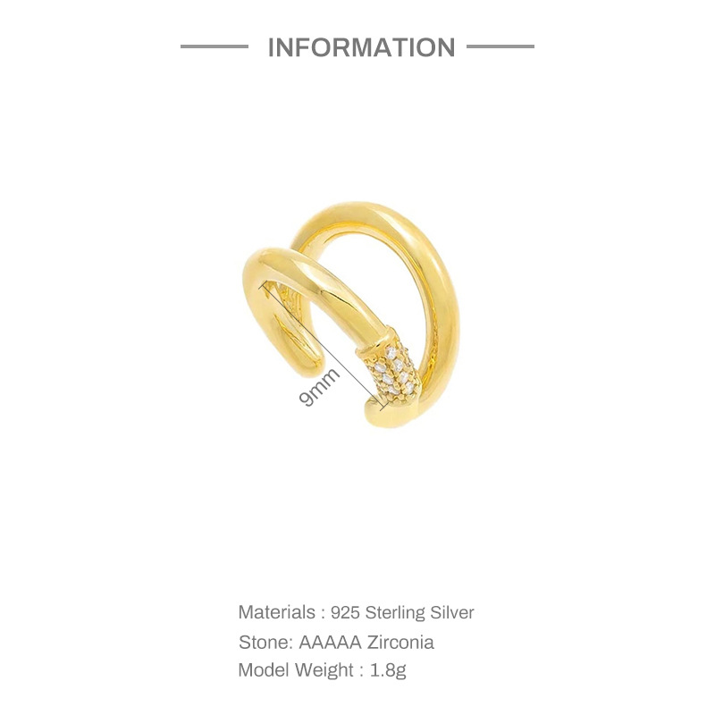 Simple Style Solid Color Sterling Silver Plating Rhinestone Earrings