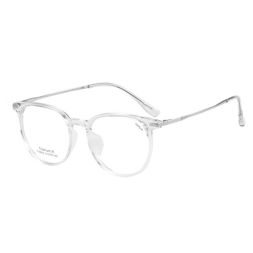 T18910 coffee color ultra-light titanium frame glasses frame fashionable men and women same style TR90 frame wholesale myopia glasses fashion