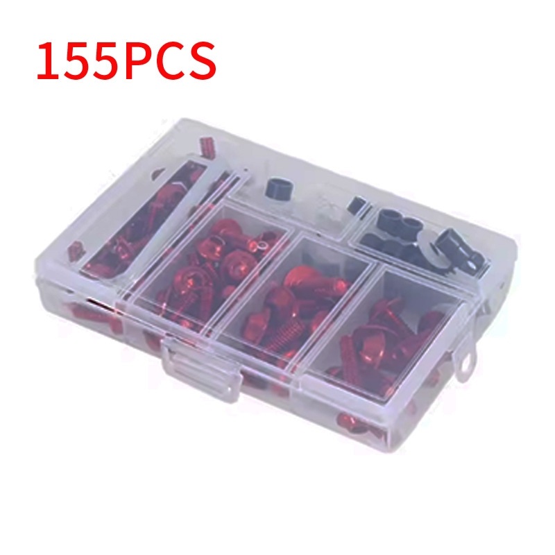 Juego de Tornillos para Carenado de Motocicleta 155pcs 177pcs 195pcs de Aluminio