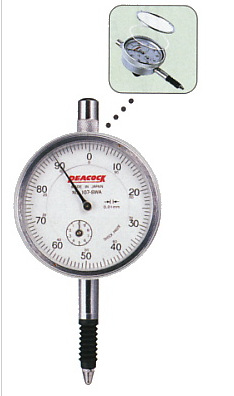 日本PEACOCK孔雀杠杆百分表107-SWA/107-BL高精度0.01MM百分表