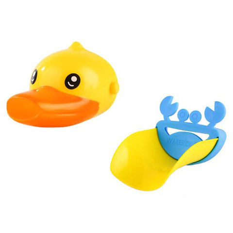 Faucet extender children's hand washing artifact baby cartoon silicone extension anti-splash water spout guide sink on behalf of