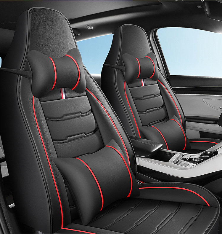 Full Leather One-Piece Car Seat Cushion Cross-Border Four-Season Universal Sports Seat Cover Car New Car Seat Cushion Cover