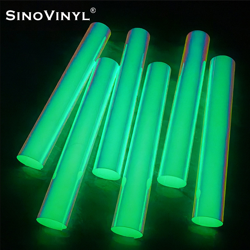 Xinlang PET arco iris fotolitografía nocturna película brillante rueda de advertencia luminosa tira adhesiva pulverizable pintura instantánea image 4